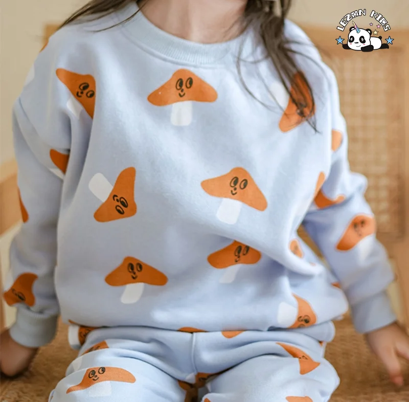 LEZONKIDS - Customizable New Arrival Sporting Style Cotton Toddler Girls Boys Clothing Set for 2-14T Kids